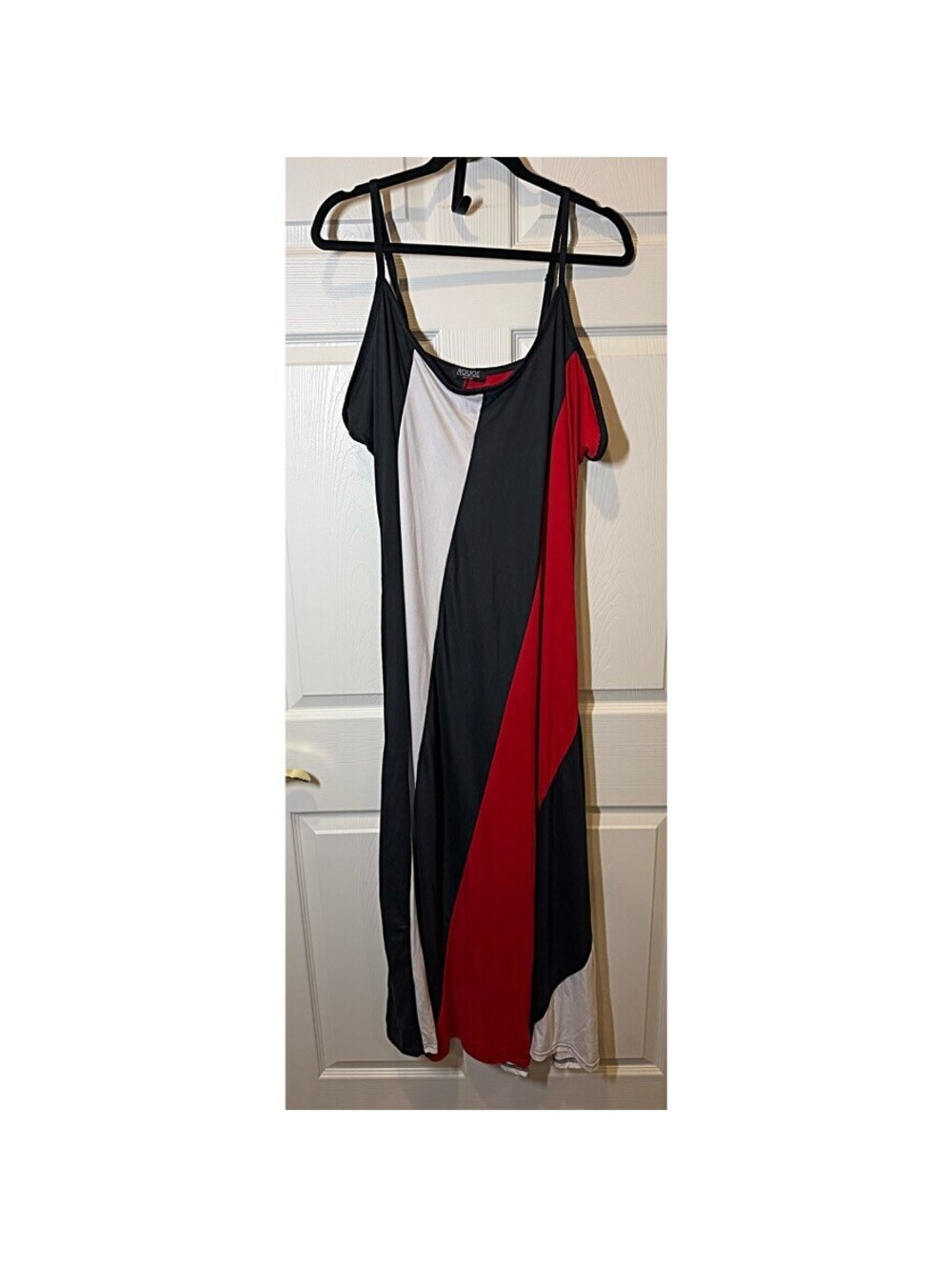 Plus Size Colorblock Spaghetti Strap Maxi Dress